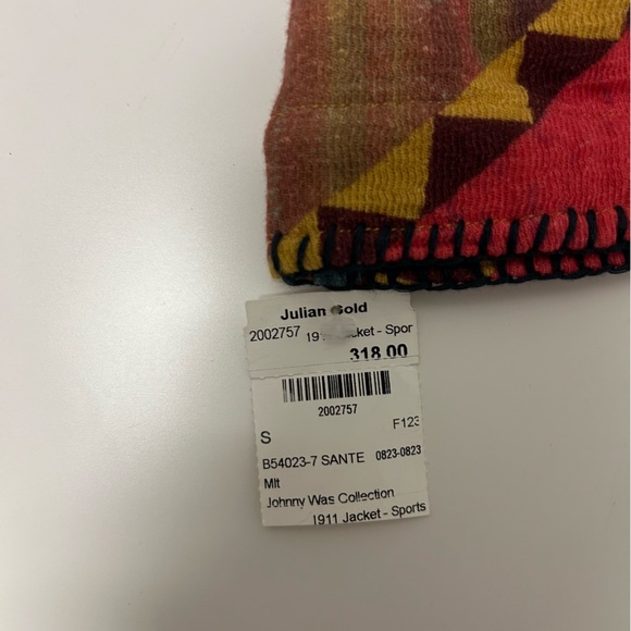 Johnny Was-Colorful Geometric Pattern Jacket - Picture 4 of 6